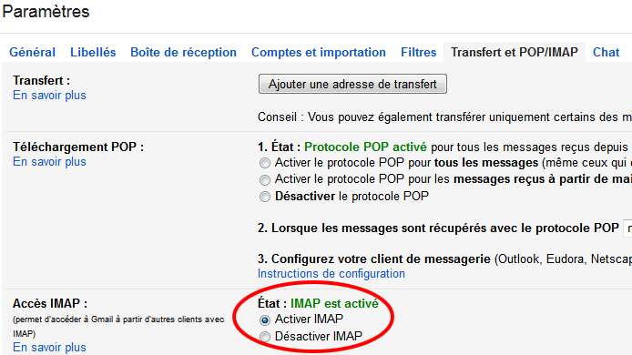 Configuration Gmail Imap / bounce / Phpmynewsletter